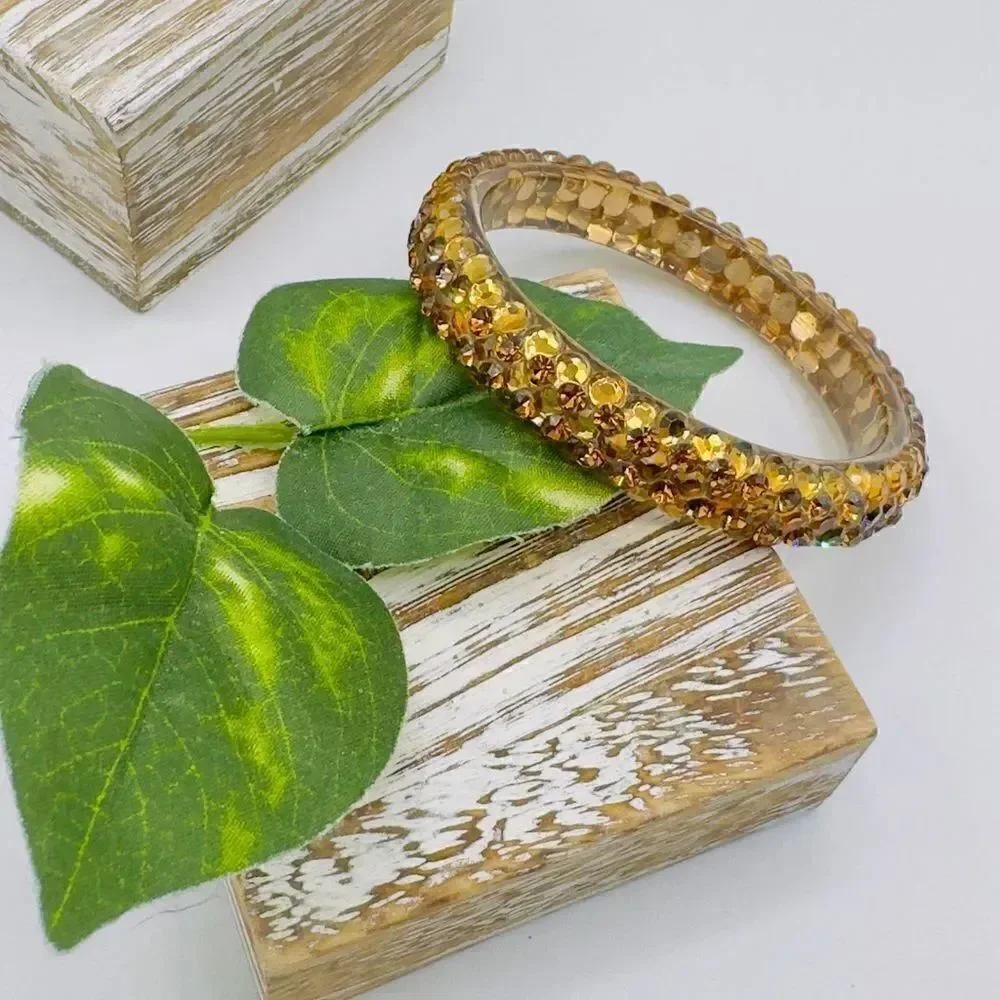 Vintage Lucite Crystal Bangle